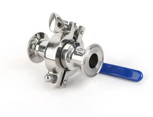 ভালো দাম SS304 S/s 316 Tri Clamp One Way Ball Valve Sanitary Food Grade Three Piece 3A CE অনলাইন