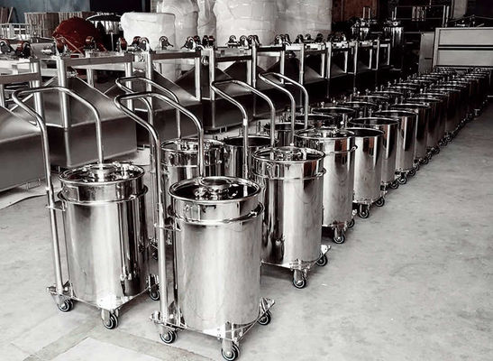 ভালো দাম Trolley Type Stainless Steel Vat Pail 300L Food Grade Customized অনলাইন