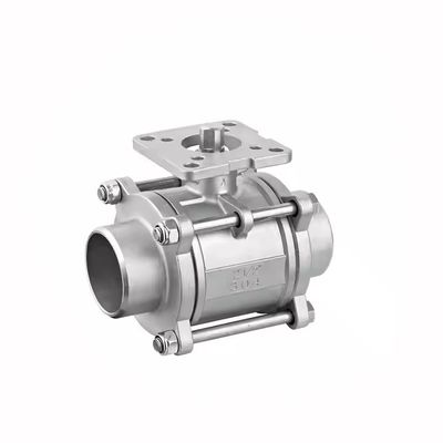 ভালো দাম 1/2 To 4 Inch 3 Piece Butt Welded Stainless Steel Ball Valve 1000WOG অনলাইন