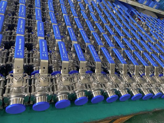 ভালো দাম দ্বিমুখী ৩ পিস স্বাস্থ্যকর বল ভালভ ট্রাই ক্ল্যাম্প, ৩০৪, সম্পূর্ণরূপে আবদ্ধ PTFE ফিলিং উচ্চ মাউন্ট অনলাইন